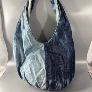 Free People Playin It Cool Hobo Bag Purse Tote - Denim Blue